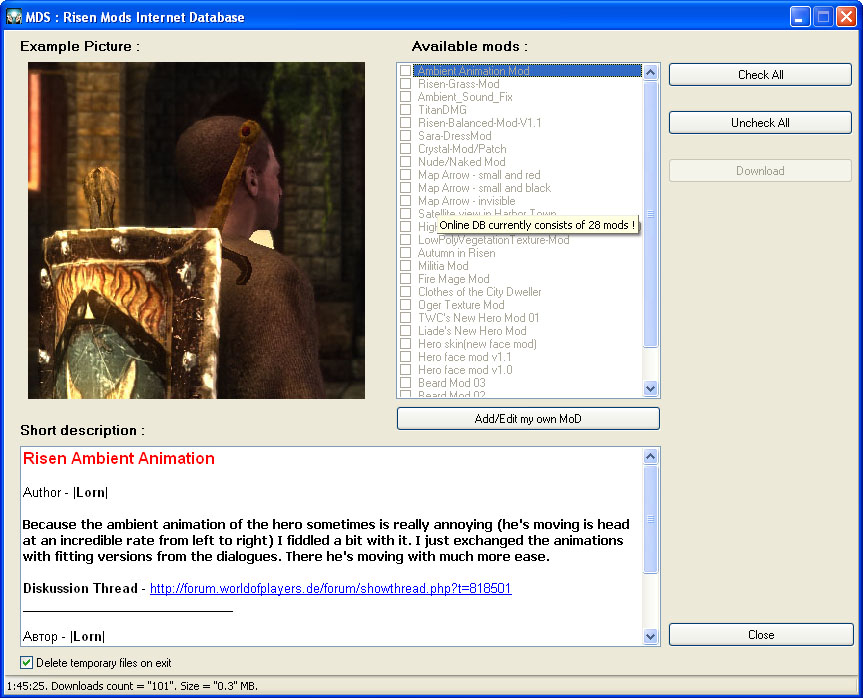 RELEASE] Risen - ModStarter 1.3.2.1 (Online DB Version) [Archiv.